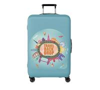 wxlmom Funda Maleta Grande Verde De Viaje Suave De Anti-Polvo Fundas para Maletas,3D Elástica Luggage Cover con Cremallera,Equipaje De Viaje Cubierta(L)