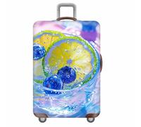wxlmom Funda Maleta Limón Arándanos De Viaje Suave De Anti-Polvo Fundas para Maletas,3D Elástica Luggage Cover con Cremallera,Equipaje De Viaje Cubierta(S)