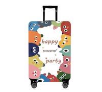 wxlmom Funda Maleta Monstruo Lindo De Viaje Suave De Anti-Polvo Fundas para Maletas,3D Elástica Luggage Cover con Cremallera,Equipaje De Viaje Cubierta(S)