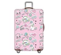 wxlmom Funda Maleta Rosa De Viaje Suave De Anti-Polvo Fundas para Maletas,3D Elástica Luggage Cover con Cremallera,Equipaje De Viaje Cubierta(M)