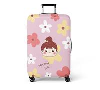 wxlmom Funda Maleta Una Chica Rosa De Viaje Suave De Anti-Polvo Fundas para Maletas,3D Elástica Luggage Cover con Cremallera,Equipaje De Viaje Cubierta(S)