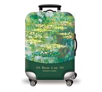 wxlmom Funda Maleta Verde De Viaje Suave De Anti-Polvo Fundas para Maletas,3D Elástica Luggage Cover con Cremallera,Equipaje De Viaje Cubierta(M)