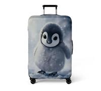 wxlmom Funda para Maletas Pingüino Negro Diseño Impreso En Elasticidad, Antiarañazos,Anti-Polvo Funda para Maleta Reutilizable,Suave Y Lavable,Equipaje De Viaje Protectora