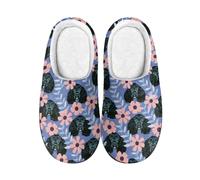 wxlmom Pantuflas Mujer Flores Rosadas Zapatillas De Estar Por Casa Hombre Y Mujer,Pantuflas Hombre Ligero Antideslizantes,Zapatillas Suave Cómodo Para Interior Y Exterior