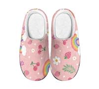 wxlmom Pantuflas Mujer Frutas Rosadas Zapatillas De Estar Por Casa Hombre Y Mujer,Pantuflas Hombre Ligero Antideslizantes,Zapatillas Suave Cómodo Para Interior Y Exterior