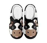 wxlmom Zapatillas Casa Hombre Marrón Blanca Invierno Pantuflas De Peluche Para Mujer,Cómodas Cálidas, Exteriores Suela Goma Antideslizante,Interior Y Exterior Para Zapatillas De Casa Mujer