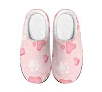wxlmom Zapatillas Casa Mujer Rosa Blanca Zapatillas De Estar Por Casa Hombre Invierno Algodón Pantuflas Cómodo Suave,Antideslizante,Ligero Calientito Pantuflas Mujer,Interior Aire Libre
