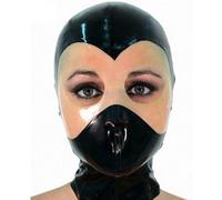 WXLPCGO Látex Cabeza Cubrir Abrir Los Ojos Látex Máscara de Cabeza Capucha de Goma Hecho a Mano Látex Natural para Cosplay Club(Size:XL-70CM)