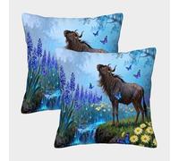 WXLWHR Fundas Cojines con Ñu Juego De 2, Poliéster Suave Funda De Almohada con Cremallera Invisible, Fundas Decorativas para Sofá, Sala De Estar, 40x40cm