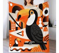 WXLWHR Manta De Franela Tucán, Manta De Geometría Abstracta para Sofá Y Cama, Muy Suave Y Cálida para Niños, Adultos 40x50inch(100x130cm)