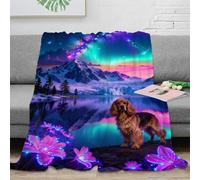 WXLWHR Manta Franela English Cocker Spaniel, Manta De Montaña de Nieve para Sofá Y Cama, Mullida Suaves Y Cálidas para Niños, Adultos 40x50inch(100x130cm)