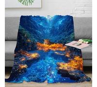 WXLWHR Manta Franela Guepardo, Manta De Starry Night Valle para Sofá Y Cama, Mullida Suaves Y Cálidas para Niñas, Niños, Adultos, 70x80inch(180x200cm)