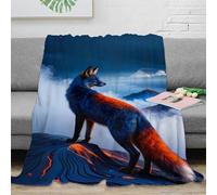 WXLWHR Manta Franela Zorro, Manta De Volcán para Sofá Y Cama, Suave Y Esponjosa para Dormitorio, Sofá, Campamento 60x80inch(150x200cm)