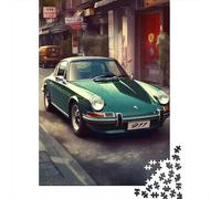 WXMMoney Rompecabezas de Madera Vintage Porsche 911 1000 Piezas para Adultos y Adolescentes (75 x 50 cm)