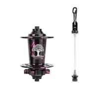 WxMTykx Bicicleta Montaña Freno Disco Buje - 32H Aleación Aluminio Liberación Rápida Delanteros 100mm Traseros 135mm - 120 Clics MS/HG/XD Buje Libre para 7-12 Velocidades(Black/Pink,Front)