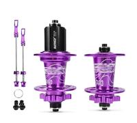 WxMTykx Bujes Bicicleta Montaña: 32H 6 Trinquetes 3 Dientes 120 Clics Rodamientos Sellados Aleación Aluminio Freno Disco Liberación Rápida/Eje Pasante para Casete 7 A 12 Velocidades(Purple)