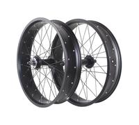 WxMTykx Fat Tire Rueda Bicicleta 20/24/26inX4.0" Aleación Aluminio 135/195mm Freno Disco 36H Eje Sólido Bujes Nieve/Playa Bicicleta Ruedas For 7/8/9/10s Rueda Libre Giratoria(Pair,24")