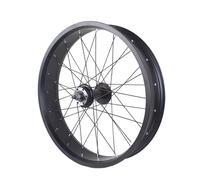 WxMTykx Fat Tire Rueda Bicicleta 20/24/26inX4.0" Aleación Aluminio 135/195mm Freno Disco 36H Eje Sólido Bujes Nieve/Playa Bicicleta Ruedas For 7/8/9/10s Rueda Libre Giratoria(Rear,26")