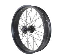 WxMTykx Fat Tire Rueda Bicicleta 20/24/26inX4.0" Aleación Aluminio 135/195mm Freno Disco 36H Eje Sólido Bujes Nieve/Playa Bicicleta Ruedas For 7/8/9/10s Rueda Libre Giratoria(Front,26")