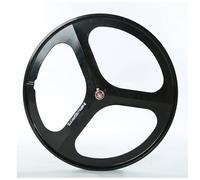 WxMTykx Juego Ruedas Bicicleta Carretera 700C Aleación Magnesio Integradas Delanteras Traseras Ruedas 3 Radios 17 Dientes Engranaje Fijo 100/120mm Rodamientos Sellados Bujes Freno-V(Front)