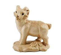 WXMYOZR Figuras del Zodiaco Chino, Figuras de Feng Shui talladas a Mano en Madera de melocotonero: coleccionables para Adultos, decoración de Feng Shui para el hogar y la Oficina,Sheep