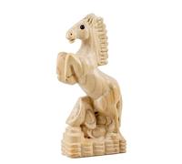 WXMYOZR Figuras del Zodiaco Chino, Figuras de Feng Shui talladas a Mano en Madera de melocotonero: coleccionables para Adultos, decoración de Feng Shui para el hogar y la Oficina,Horse