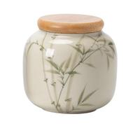 WXMYOZR Pequeñas Urnas para Recuerdo De Cenizas Humanas, Flower Bird Ceramic Memorial Memorial Cremation Urnas Hermosas Mini Compartiendo Urnas Funerales,Bamboo