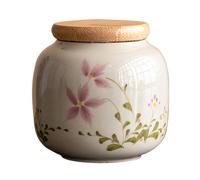 WXMYOZR Pequeñas Urnas para Recuerdo De Cenizas Humanas, Flower Bird Ceramic Memorial Memorial Cremation Urnas Hermosas Mini Compartiendo Urnas Funerales,Flowers