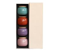 WXMYOZR Pequeñas Urnas para Recuerdo De Cenizas Humanas,Urnas De Cremación De Recuerdo De Cerámica Multicolor De Cerámica Urnas De Token Hermosas Mini Compartiendo Urnas Funerales,Set of 4