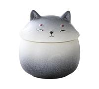 WXMYOZR Urna de cerámica para Cenizas de Perro Shiba Inu - Urna para Cenizas de Perro Shiba Inu - Urnas funerarias para Perros,Negro