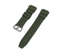 WXOSET Compatible con AE-1000w AQ-S810W SGW-400H SGW-300H Correa de silicona negra(Green Silver buckle)