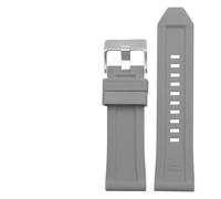 WXOSET Correa de goma de silicona 24 mm 26 mm 28 mm Compatible con DZ4496 DZ4427 DZ4487 DZ4323 DZ4318 DZ4305 Correa for hombre(Grey silver buckle,26mm)