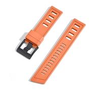 WXOSET Correa de reloj de 20mm y 22mm, correas de reloj de caucho fluorado de liberación rápida impermeables for cada marca de relojes de buceo(Orange,22mm)