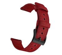 WXOSET Correa de reloj de liberación rápida de lona, correas de reloj de repuesto de 20mm y 22mm for hombres y mujeres(Wine Red Black,22mm)