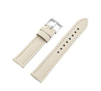 WXOSET Correa de reloj de piel de vaca Oxford, correa de lona de tela, correa de reloj de 18 mm, 19 mm, 20 mm, 21 mm, 22 mm, 23 mm y 24 mm for hombres y mujeres, correa impermeable(Beige,21mm)