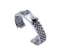 WXOSET Correa impermeable de acero inoxidable de 20 mm de ancho, longitud ajustable, adecuada for varios accesorios de reloj de bricolaje(Five baht belt)