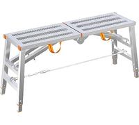 WXPGFEQ Andamios portátiles, escaleras de Tijera, Plataforma de Trabajo Plegable Multiusos, Torre de andamio, Taburete, Banco, andamio de Acero galvanizado de Altura Ajustable.