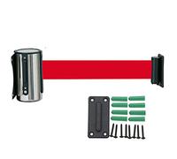 WXPGFEQ Barrera de Cola retráctil montada en la Pared, Control de multitudes, cinturón de Seguridad elástico multidireccional, Poste Divisor, Separador de línea para áreas de Espera y LUGA