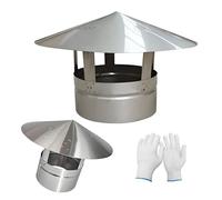 WXPGFEQ Cappello antipioggia Rotondo da 10-32,5 cm, copertura per Camino in Acciaio inossidabile, Cappuccio antipioggia per Tubo Della Stufa e Tubo di scarico, Cappa di ventilazione del te