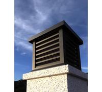 WXPGFEQ Cappello del Camino Della Stufa a legna - Piastra conica quadrata antivento adatta a varie dimensioni di piastrelle del Camino per un tiraggio e un'efficienza migliorati