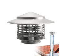 WXPGFEQ Cappello del Camino in Acciaio inossidabile - Copertura del Camino antiruggine di dimensioni universali e protezione del tetto Cappa in Acciaio per una sicurezza e prestazioni
