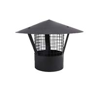 WXPGFEQ Cappello per Camino e copertura per Canna fumaria in Acciaio inossidabile 304 di Alta qualità, sfiato Nero con protezione Anti-uccelli, Cappello antipioggia/Neve e protezione in re