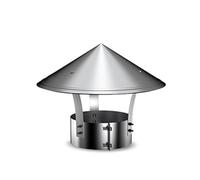 WXPGFEQ Cappello per Camino in Acciaio inossidabile, copertura per Canna fumaria a Forma di Cono per camini esterni in mattoni (80 mm), protezione antipioggia per tubi Della Stufa e ventil