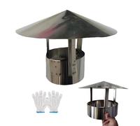 WXPGFEQ Cappello per Camino in Acciaio inossidabile da 14 cm, spessore 0,5 mm, copertura antipioggia per Tubo Della Stufa a legna, Cappa di scarico Resistente Alle Intemperie per Uso Ester