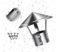 WXPGFEQ Cappello per Camino in Acciaio inossidabile Resistente Alle Intemperie - Sfiato sul tetto per Canna fumaria, Tubo Della Stufa e Camino - Protezione da pioggia e Neve (9,1 pollici /