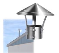 WXPGFEQ Cappello per Camino regolabile in Acciaio inossidabile - Copertura universale per sfiato del tetto con Parte Superiore conica da 3,1/3,9/5,9/7,9/9,8 pollici - Copertura per Camino