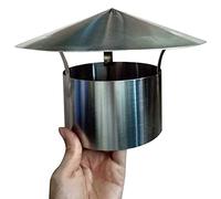 WXPGFEQ Cappello per Camino Rotondo impermeabile in Acciaio inossidabile da 200 mm, protezione antipioggia, Tubo di scarico Della Stufa e protezione per il riscaldamento, Sistema di ventil