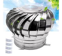 WXPGFEQ Cappuccio per Camino girevole in Acciaio INOX, Prese d'aria per Turbine eoliche, 16 cm, 25 cm, 30 cm, rotazione flessibile, nessun rumore, per Prese d'aria di cucina e bagno, scari