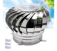 WXPGFEQ Cappuccio per Camino girevole in Acciaio INOX, Prese d'aria per Turbine eoliche, 16 cm, 25 cm, 30 cm, rotazione flessibile, nessun rumore, per Prese d'aria di cucina e bagno, scari