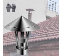 WXPGFEQ Cappuccio per Camino in Acciaio inossidabile 304 Resistente Alle Intemperie - Copertura rotonda per Tubo di scarico Della Stufa del Camino Adatto a diametro Interno 50-300 mm e Res